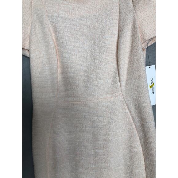 Calvin Klein Sheath Dress Women's Size 8 Crew Neck Pale Orange NEW - Picture 2 of 9